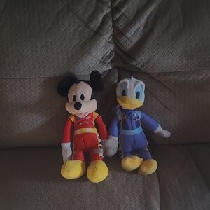 Disney Mickey and Donald Plush Set - Red and Blue